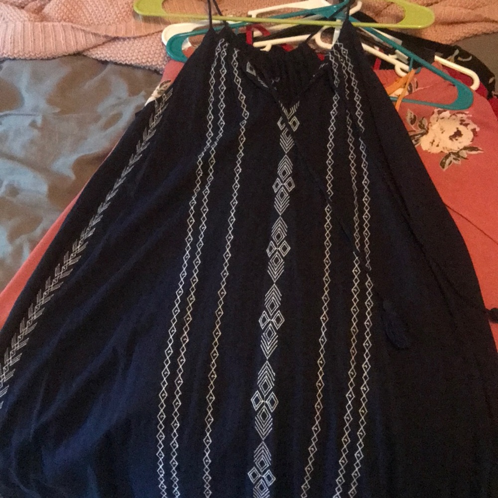 Navy blue flowy dress